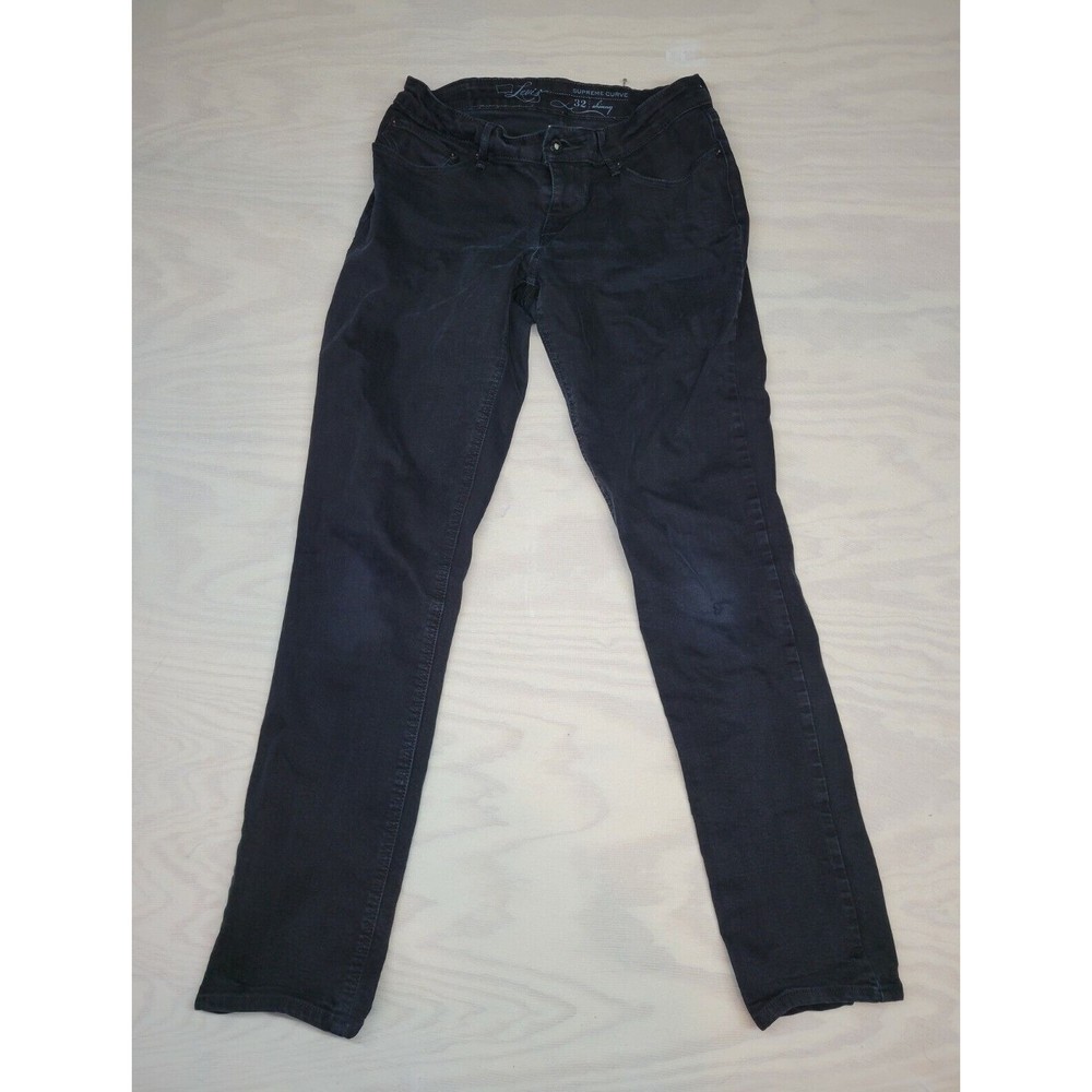 Levi's Women's SZ 32 Supreme Curve Skinny Jeans Black Denim Pockets